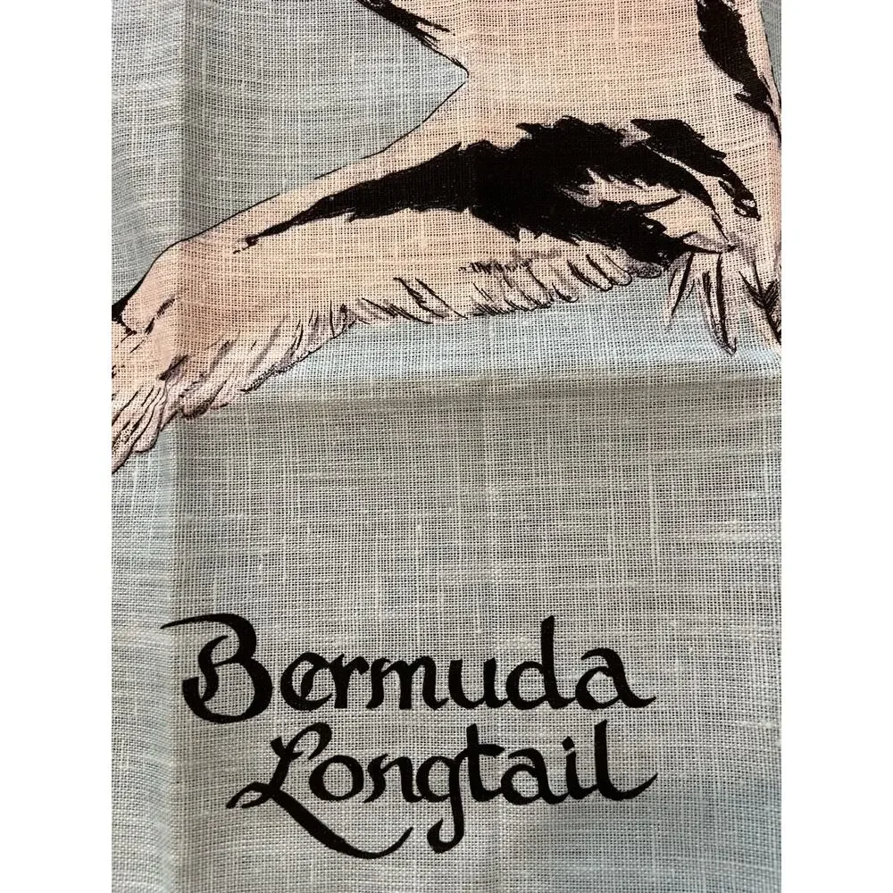 New Bermuda Longtail Bird 100% Linen Tea Towel Made In Ireland